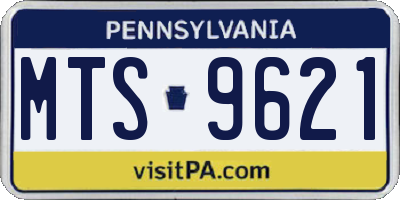 PA license plate MTS9621