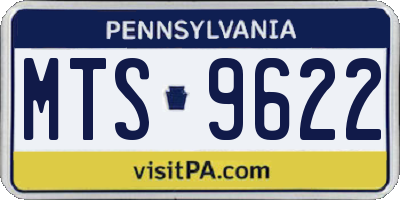 PA license plate MTS9622