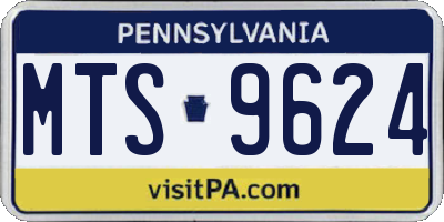 PA license plate MTS9624