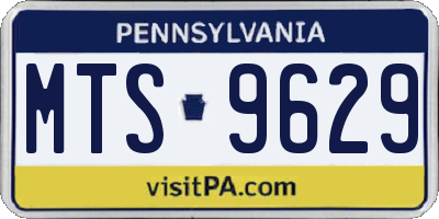 PA license plate MTS9629
