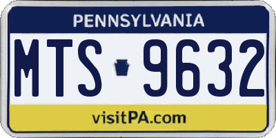 PA license plate MTS9632