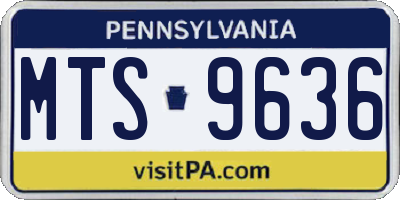 PA license plate MTS9636
