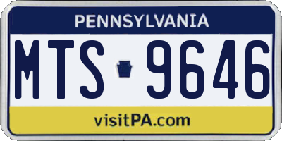 PA license plate MTS9646