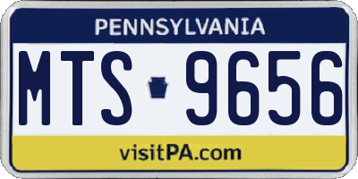 PA license plate MTS9656