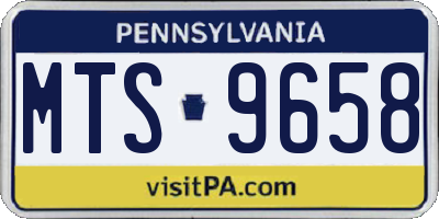 PA license plate MTS9658