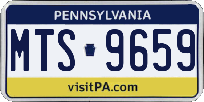 PA license plate MTS9659