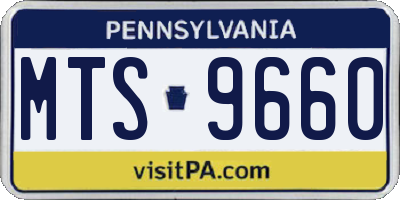 PA license plate MTS9660