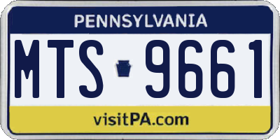 PA license plate MTS9661