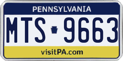 PA license plate MTS9663