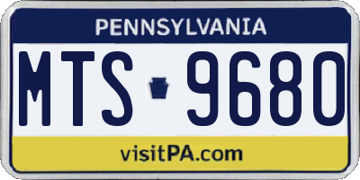 PA license plate MTS9680