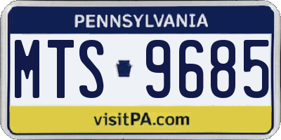 PA license plate MTS9685