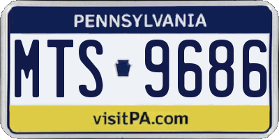 PA license plate MTS9686