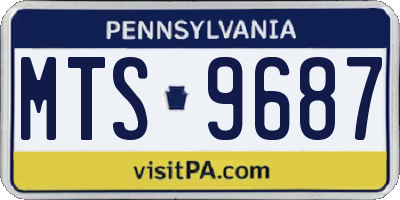 PA license plate MTS9687