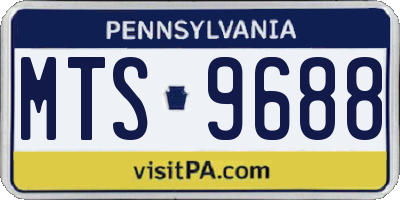 PA license plate MTS9688