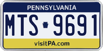 PA license plate MTS9691