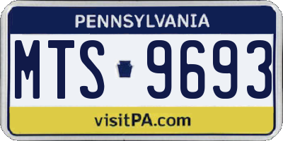 PA license plate MTS9693