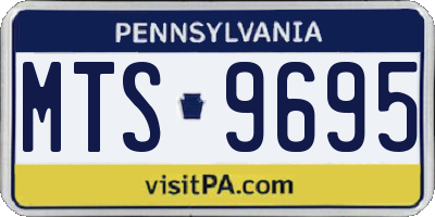 PA license plate MTS9695