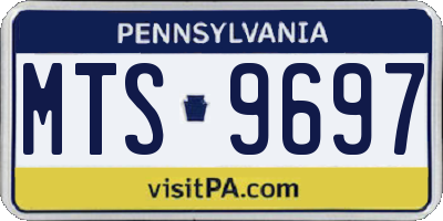 PA license plate MTS9697