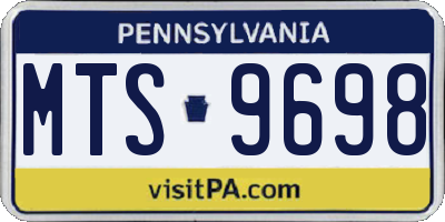 PA license plate MTS9698