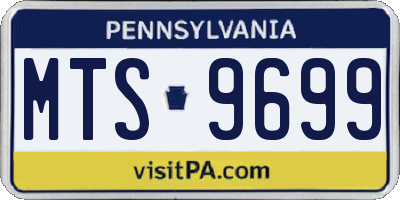 PA license plate MTS9699