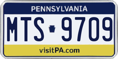 PA license plate MTS9709