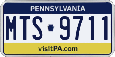 PA license plate MTS9711
