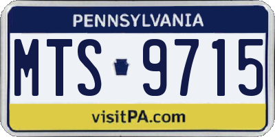PA license plate MTS9715