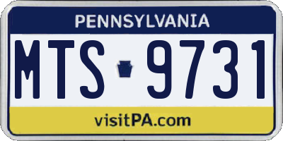 PA license plate MTS9731