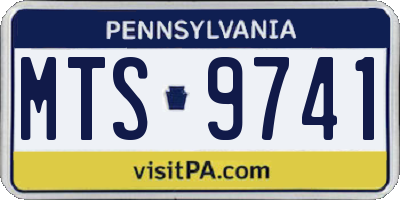 PA license plate MTS9741