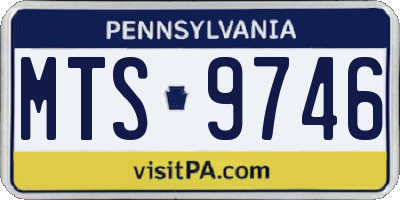 PA license plate MTS9746