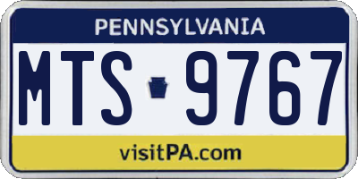 PA license plate MTS9767
