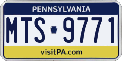 PA license plate MTS9771