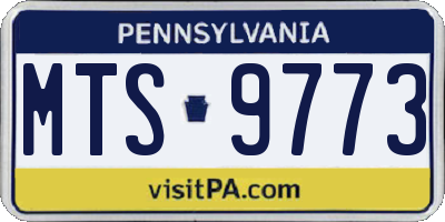 PA license plate MTS9773