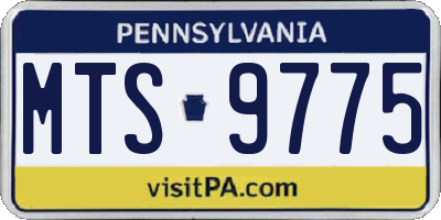PA license plate MTS9775