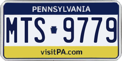 PA license plate MTS9779
