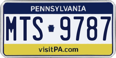 PA license plate MTS9787