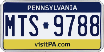 PA license plate MTS9788