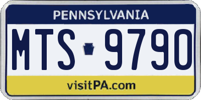 PA license plate MTS9790