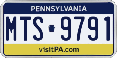 PA license plate MTS9791