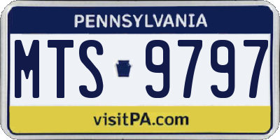 PA license plate MTS9797