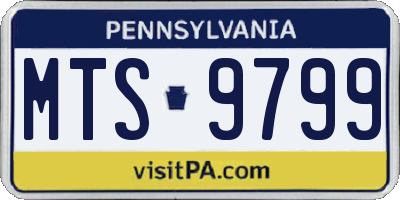 PA license plate MTS9799