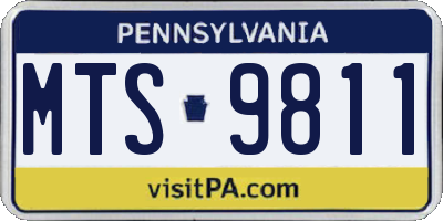 PA license plate MTS9811