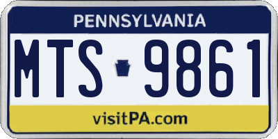PA license plate MTS9861