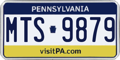 PA license plate MTS9879
