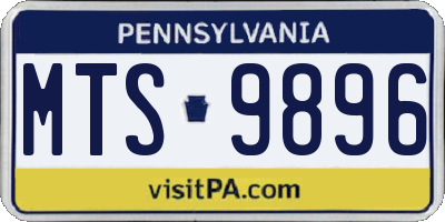 PA license plate MTS9896