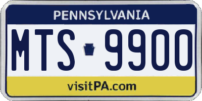 PA license plate MTS9900