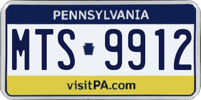 PA license plate MTS9912