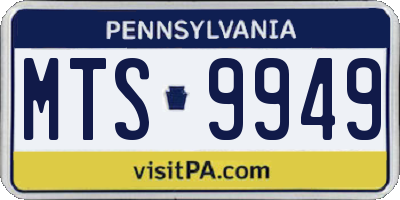PA license plate MTS9949