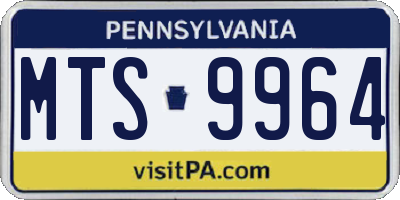 PA license plate MTS9964