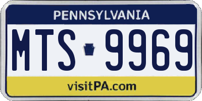 PA license plate MTS9969